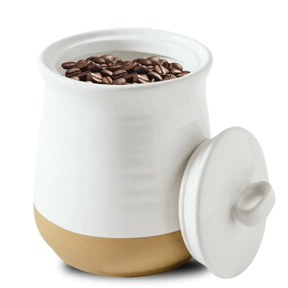 Ceramic Coffee Canister - White
