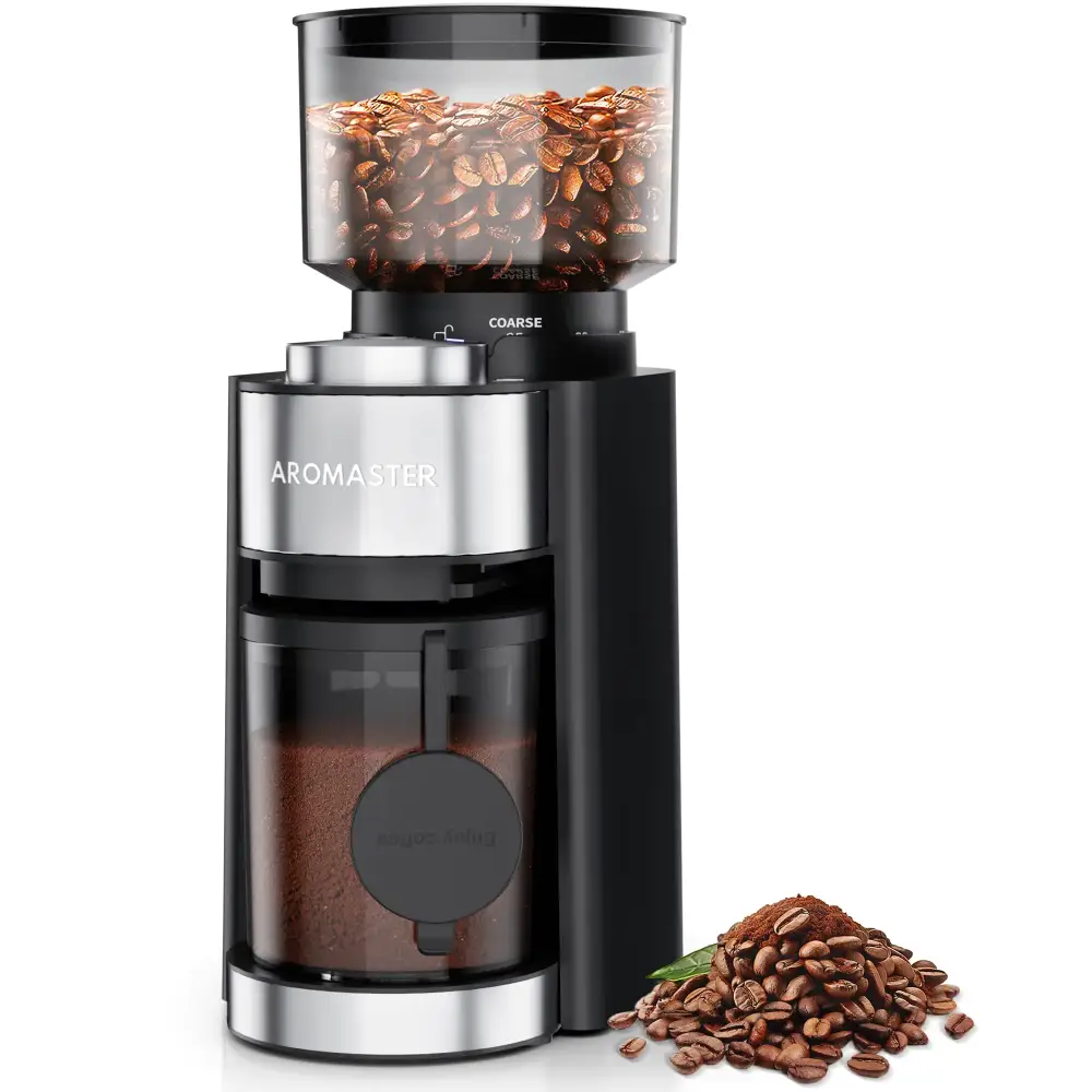 Coffee Bean Grinder w/ 25 Grind Settings - Black