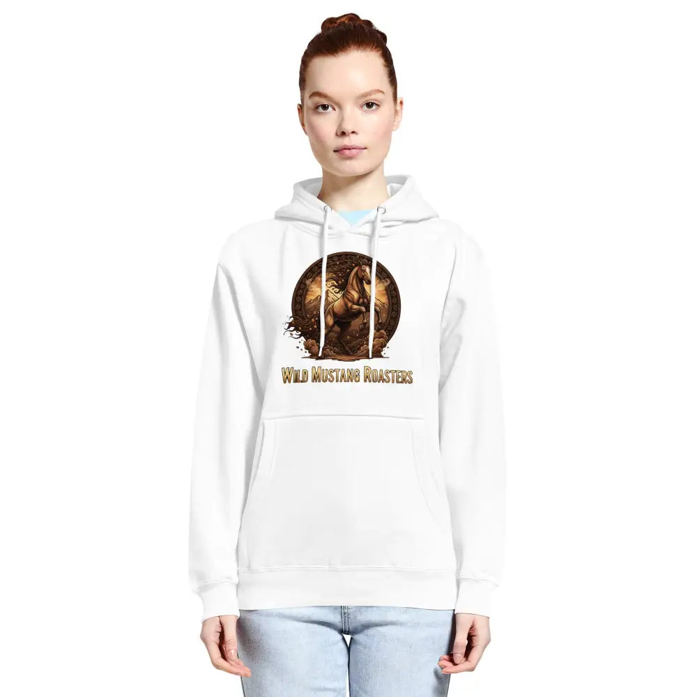 Wild Mustang Roasters Hoodie - White / S