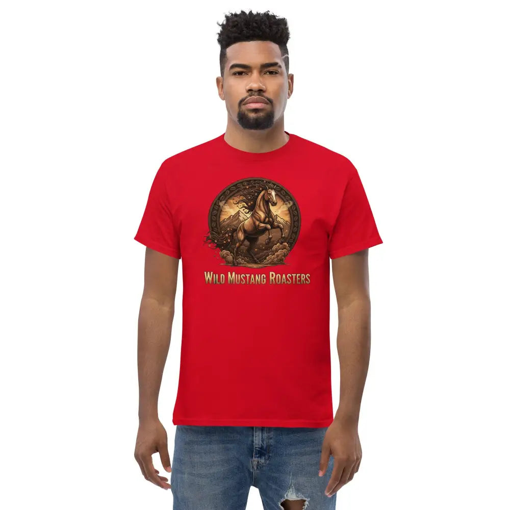 Wild Mustang Roasters Tee - Red / S