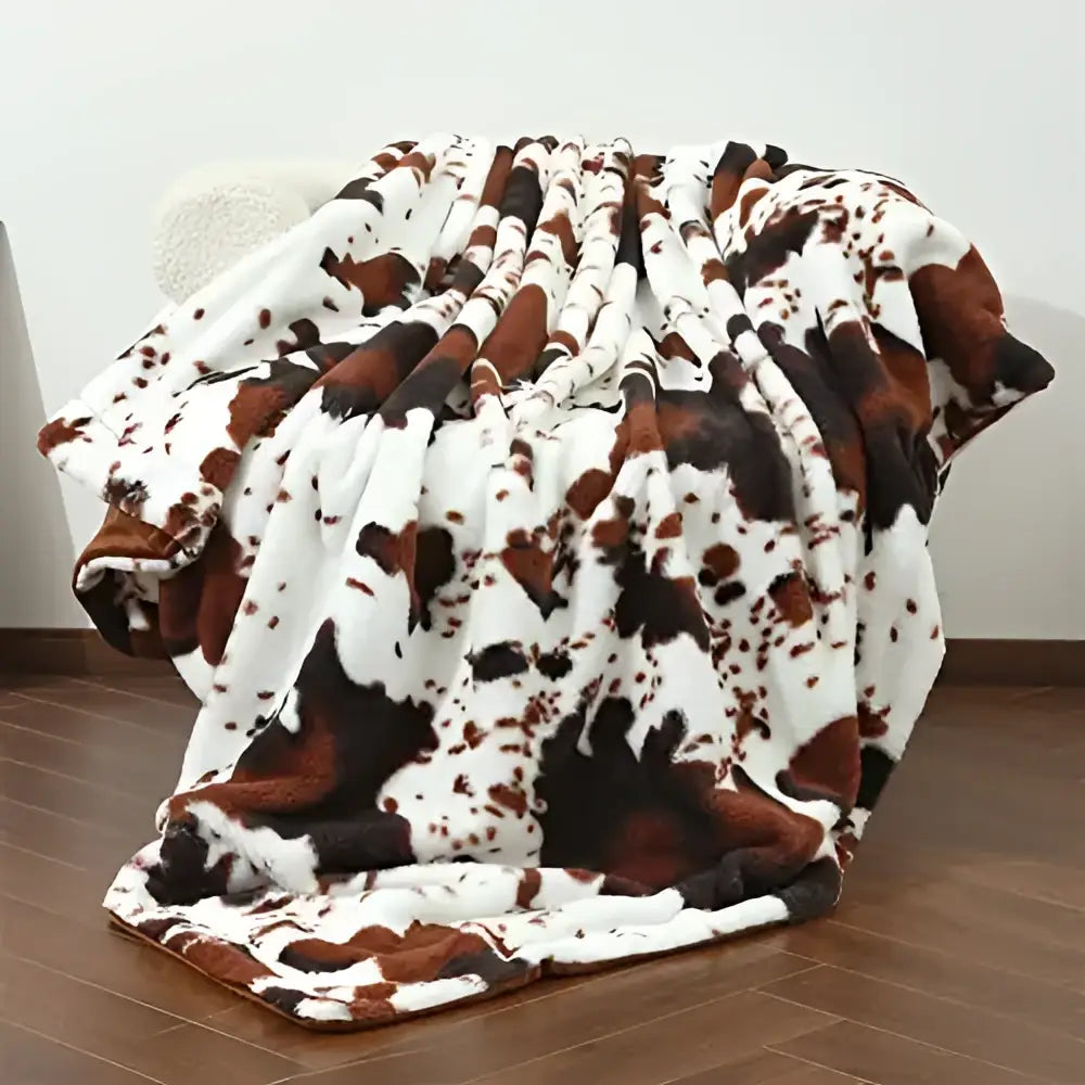 Cow Print Blanket - 63’’x79’’