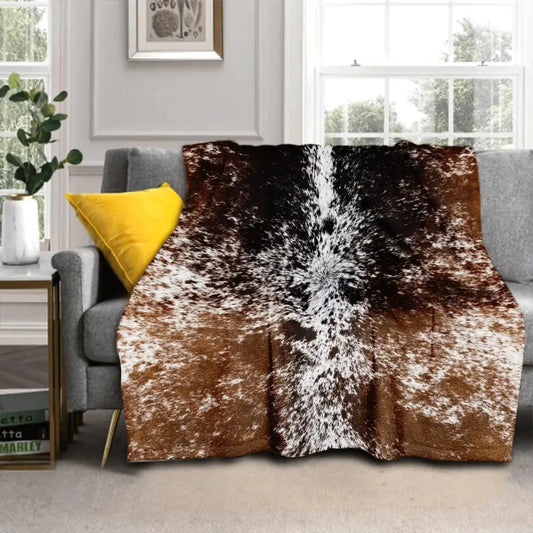 Cow Print Western Blanket - 2 / 60x80 Inch