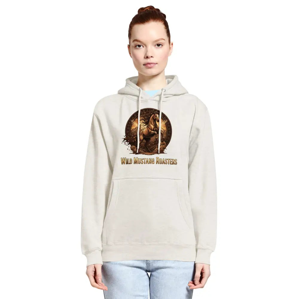 Wild Mustang Roasters Hoodie - Oatmeal Heather / S