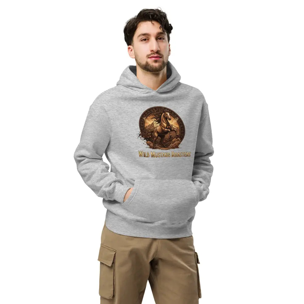 Wild Mustang Roasters Oversized Hoodie - Athletic Heather / S