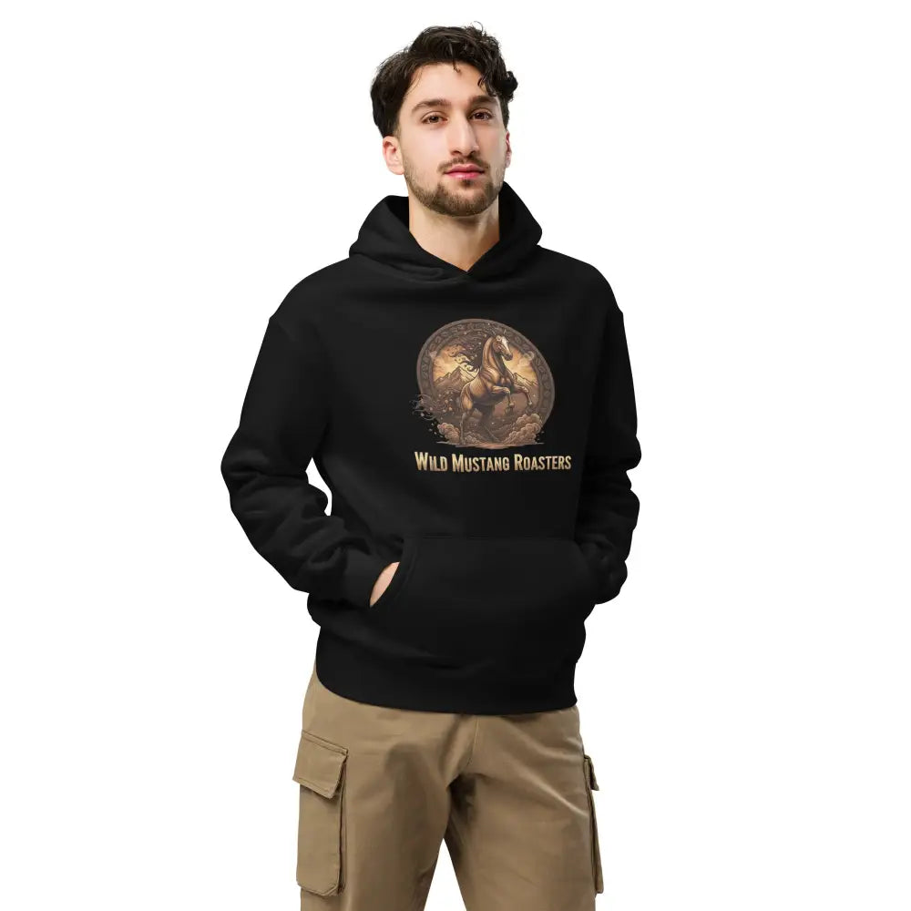 Wild Mustang Roasters Oversized Hoodie - Black / S