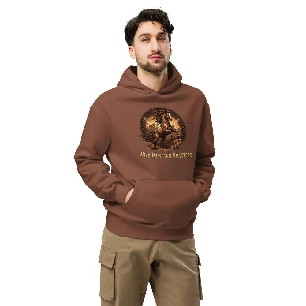Wild Mustang Roasters Oversized Hoodie - Chestnut / S