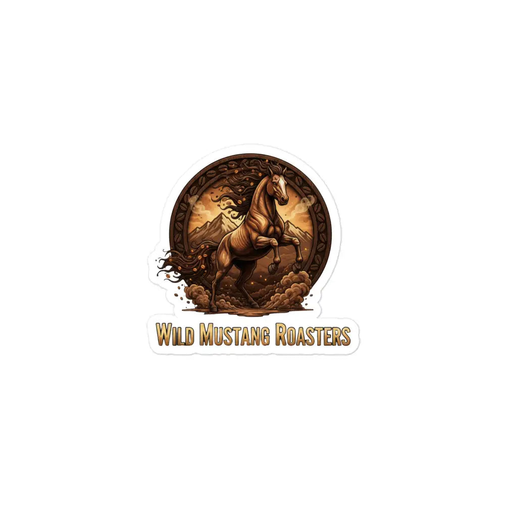 Wild Mustang Roasters Sticker - 3″×3″
