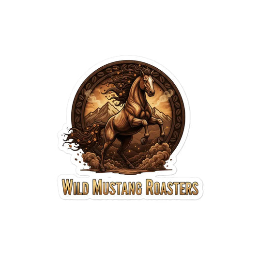 Wild Mustang Roasters Sticker - 4″×4″