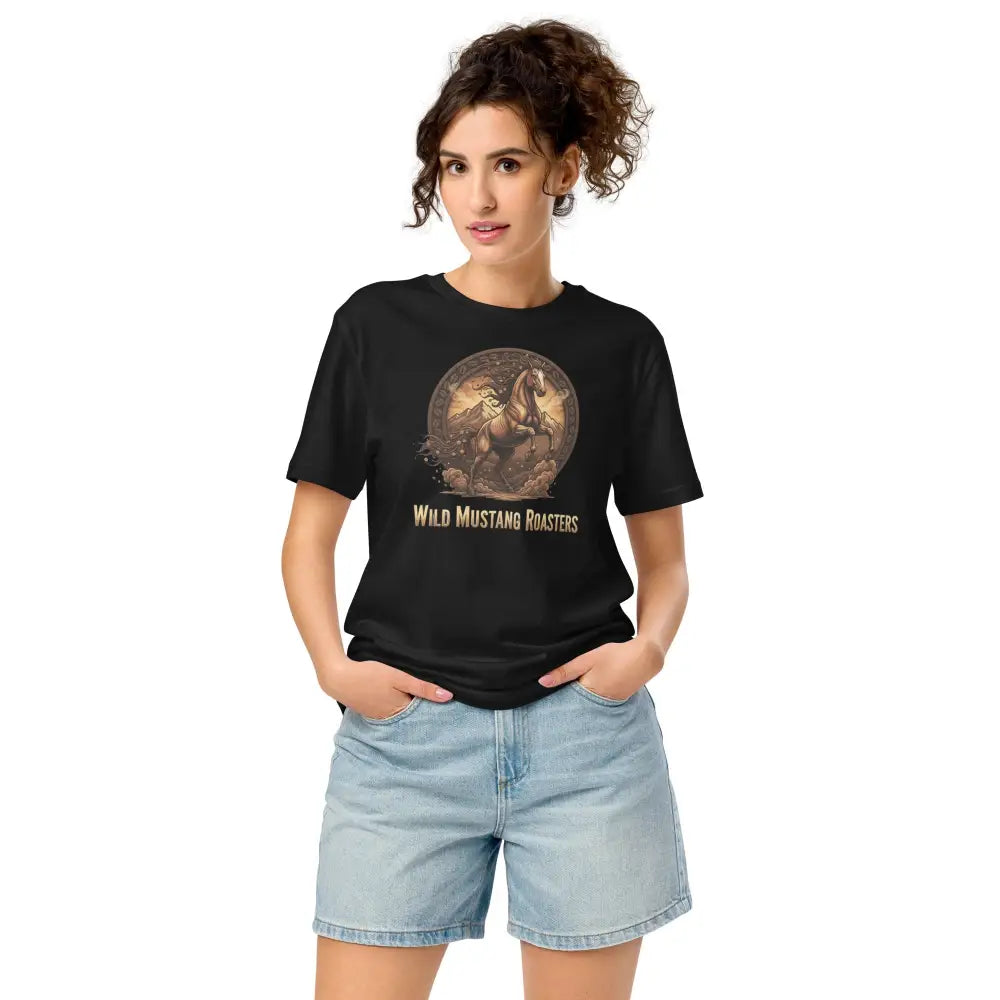 Wild Mustang Roasters T-Shirt - Black / S