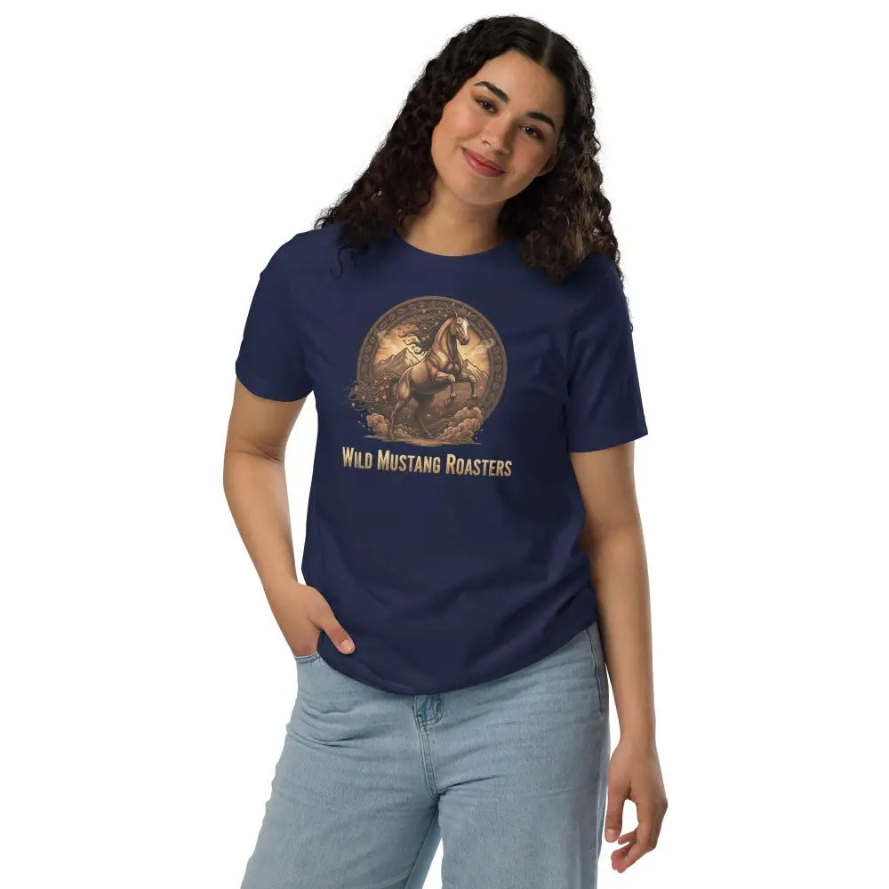 Wild Mustang Roasters T-Shirt - Navy / XS