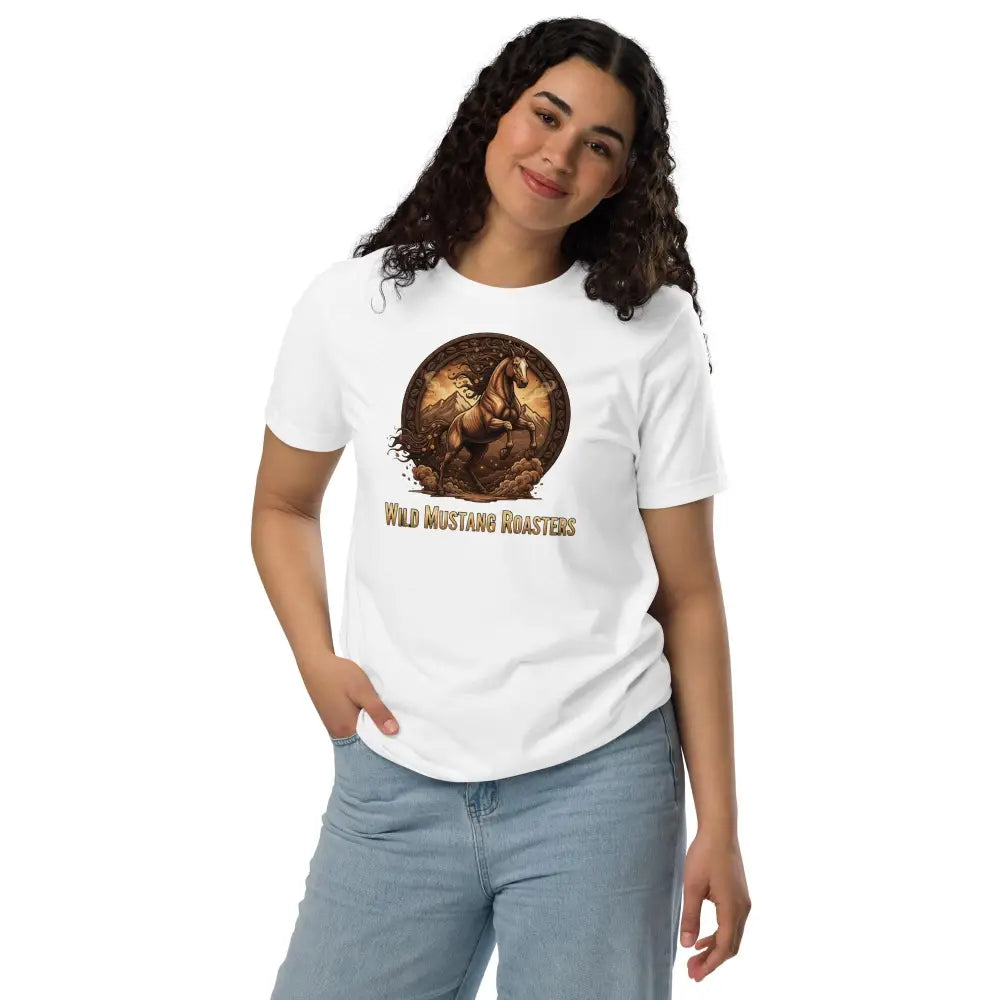 Wild Mustang Roasters T-Shirt - White / XS