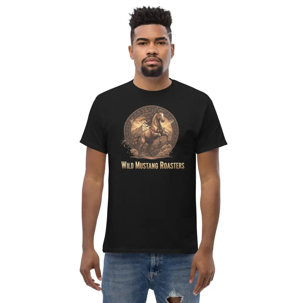 Wild Mustang Roasters Tee - Black / S