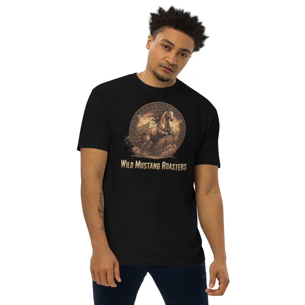 Wild Mustang Roasters Tee - Black / S