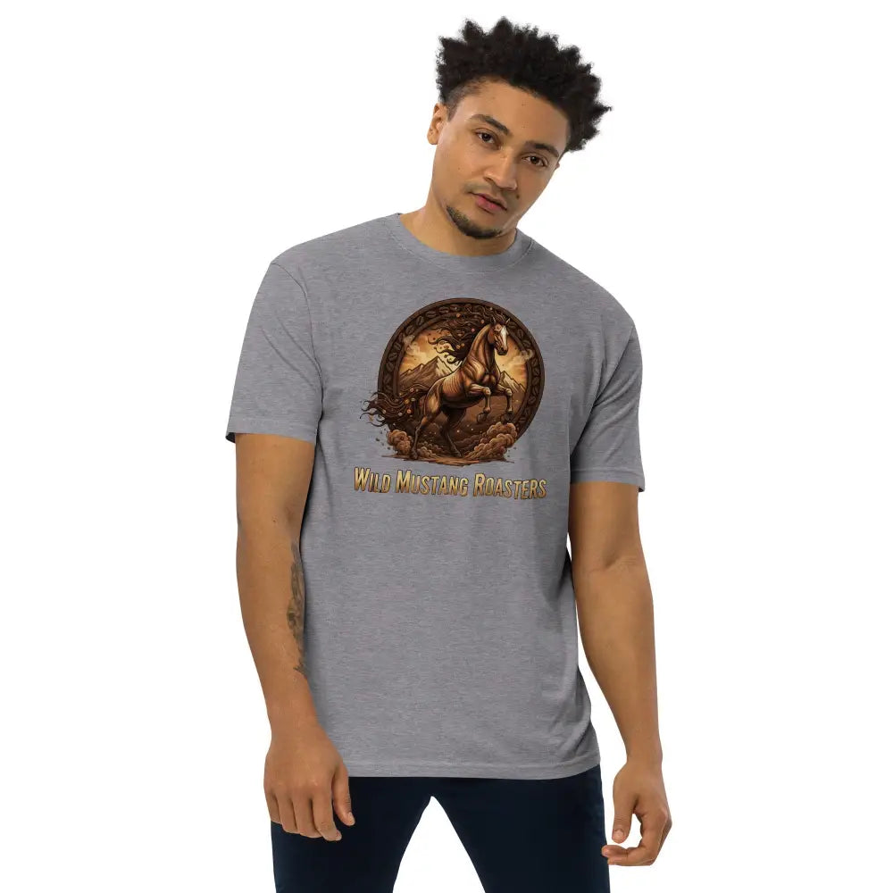 Wild Mustang Roasters Tee - Carbon Grey / S