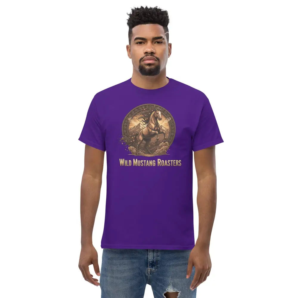Wild Mustang Roasters Tee - Purple / S