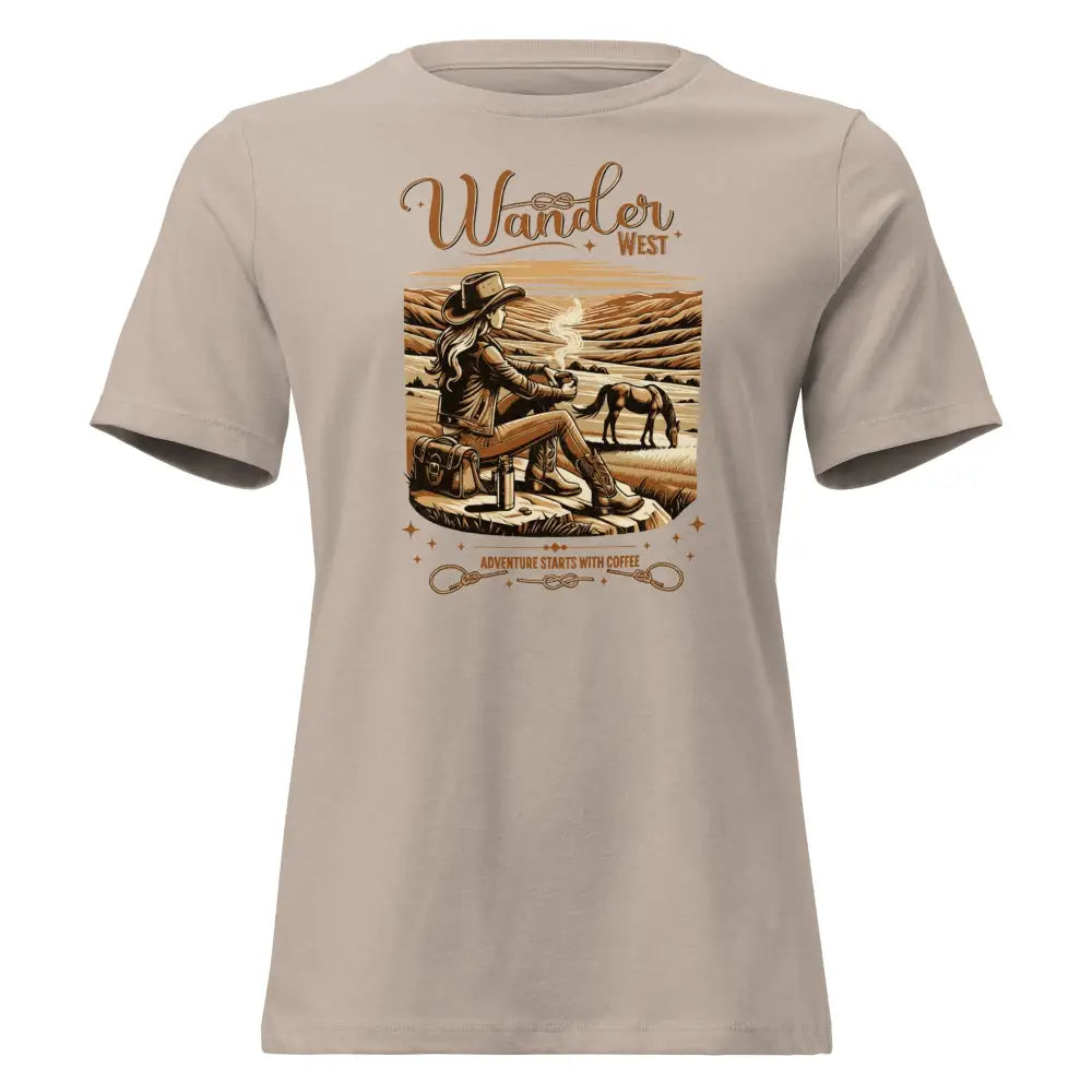 Women’s Wander West T-Shirt - Heather Stone / S